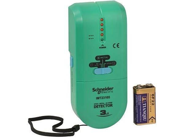 SCHNEIDER ELECTRIC Thorsman 3-in-1 on edistyksellinen ilmaisin. Paikallistaa esim. rimat ja metalli- Pussissa DIY:tä varten