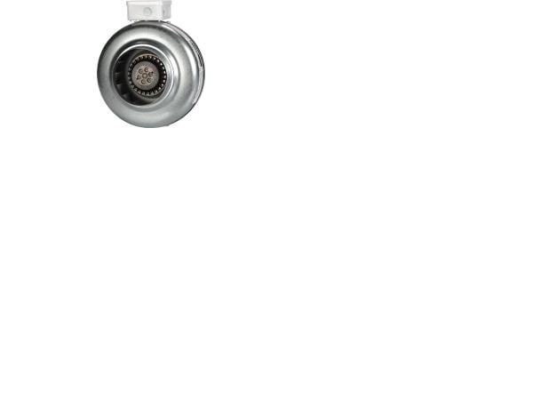 LINDAB Kanalventilator CK 160C1 aut 50-60 Hz, 108-159 W, 230V. Luftmængde max. 767 m³/h el. 430 m³/h ved 200 Pa og 50 Hz.