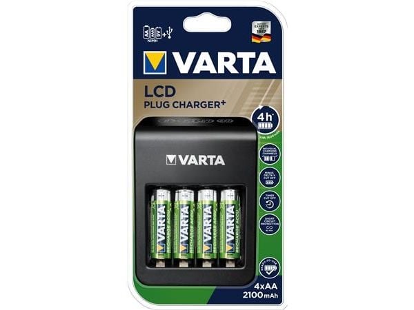 VARTA Oplader til AA, AAA, 9V og USB-enhed