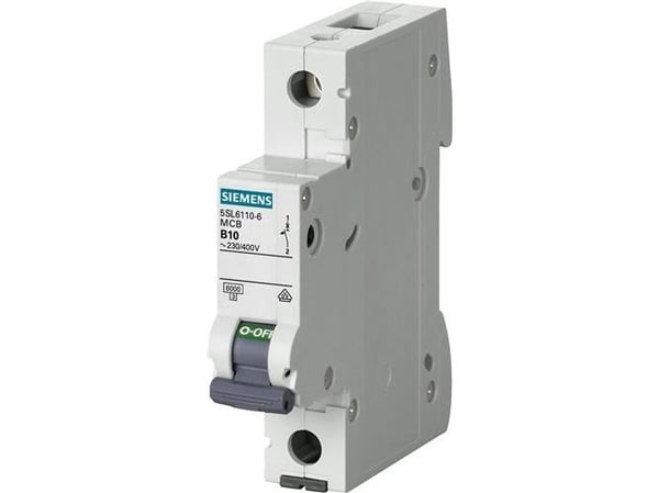 Siemens 5SL6106-6, Dvärgbrytare, Typ B, 6000 A, IP20, 230/400 V