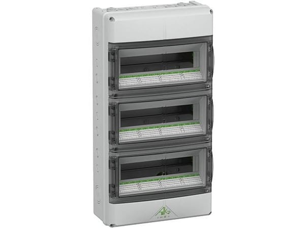 SPELSBERG Ryhmätaulu AK 42, 3x14 moduulia KxSxK: 600x315x155 mm IP 65 Polykarbonaatti, vaaleanharmaa RAL 7035