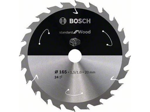 Bosch RUNDSAVKLINGE ACCU STD TRÆ 165X20MM 24T 24T