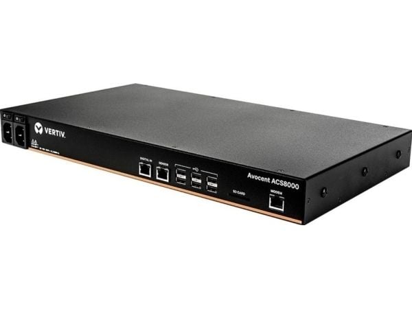 Avocent ACS 8000 Serial Console ACS8016MDAC - Konsollserver - 16 porter - 1GbE, RS-232, RS-422, RS-485 - analogporter: 1 - 1U - rackmonterbar