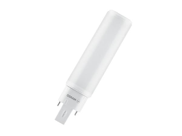 OSRAM DULUX D/E HF & AC Mains - LED-lyspære - form: tubulær - mattslipt finish - G24q-1 - 6 W (ekvivalent 13 W) - klasse F - varmt hvitt lys - 3000 K