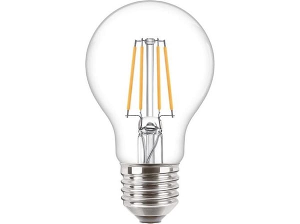 Philips CorePro - LED-filamentlyspære - form: A60 - klar finish - E27 - 4.3 W (ekvivalent 40 W) - klasse F - varmt hvitt lys - 2700 K