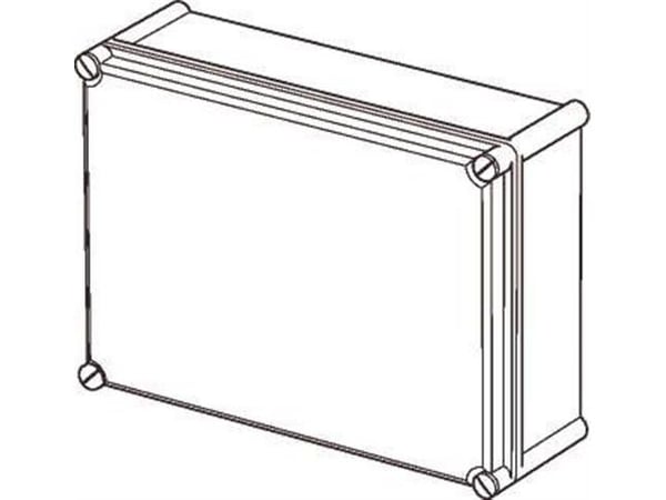 FIBOX kassapöydän pohja EK polykarbonaatti 380 x 280 x 100 mm ilman laippa-aukkoja