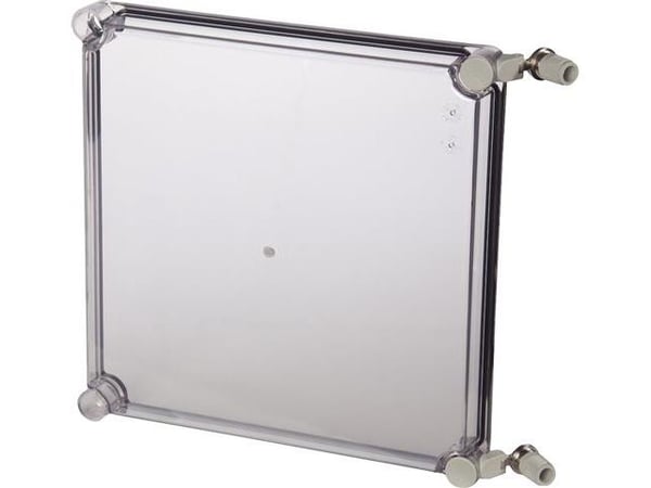 Fibox EKO 30-T-2FSH Kaapin kansi Läpinäkyvä kansi (L x S x K) 280 x 280 x 30 mm Polykarbonaatti Harmaa valkoinen (RAL 7035) 1 kpl