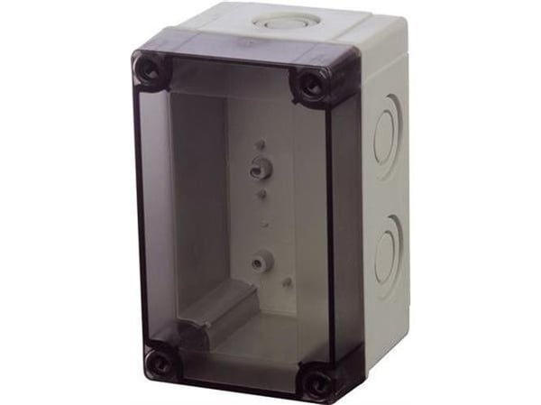 Fibox PCM 100/75 T Seinäasennuskotelo, asennuskotelo 130 x 80 x 75 Polykarbonaatti Harmaa valkoinen (RAL 7035) 1 kpl