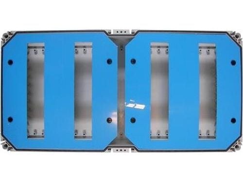 FIBOX Asennusrasia EKINDIN, polykarbonaatti 640 x 320 x 130 mm KxSxKxS pystysuora, sis. DIN-levyn 4 x 14 M