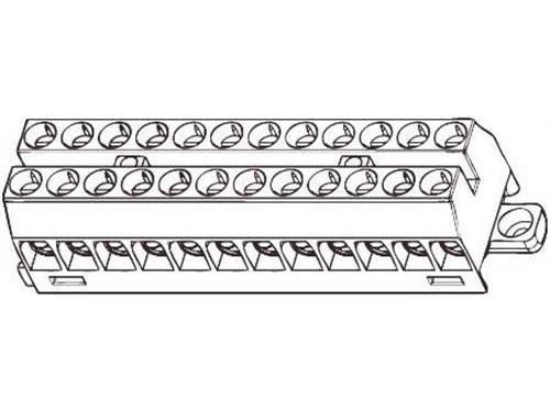 ENSTO snabbkopplings-/riktklämma 12x6 mm², HxBxL: 22x22x81, för TS15-skena, 750V, ljusgrå