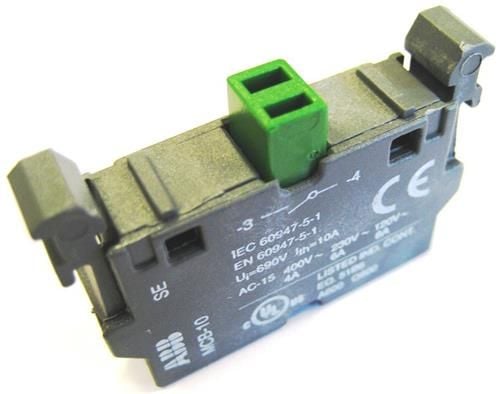 ABB MCB-10, Harmaa, MP1 MP2 MP3 MP4 MPD1 MPD2 MPD3 MPD4 MPD5 MPD11 MPD12 MPD13 MPD14 MPD15 MPD16 MPM1 MPM2 KP6 MPET3..., IP20, 10 mm, 28 mm, 44 mm