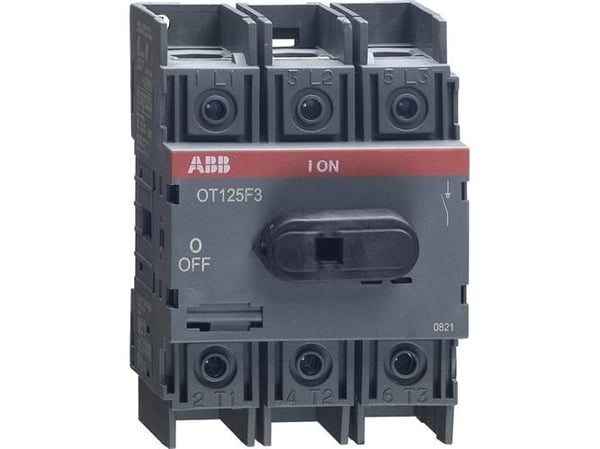 ABB Etukäyttöinen kuorman katkaisukytkin 100A 3-napainen pohjaan tai DIN-kiskoon asennettavaksi