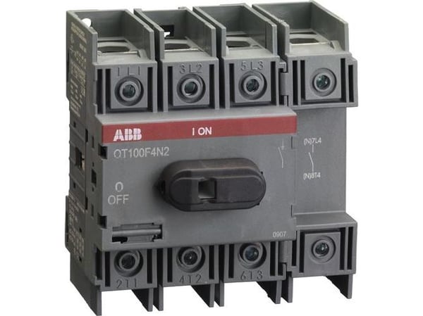 ABB OT125F4N2, Frånskiljare, Grå, 4P, IP20, 96,5 mm, 74 mm