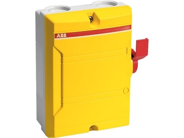 ABB BWS325YTPN, Langallinen, 3P, 1 NO, 0 NC, Muovi, Keltainen, 138 mm