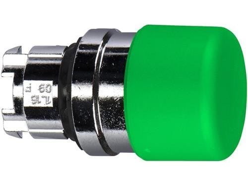 Schneider Electric ZB4BC34 Frontelement för återställbar tryckknapp (Ø) 22 mm Blank Krom, Grön 1 st