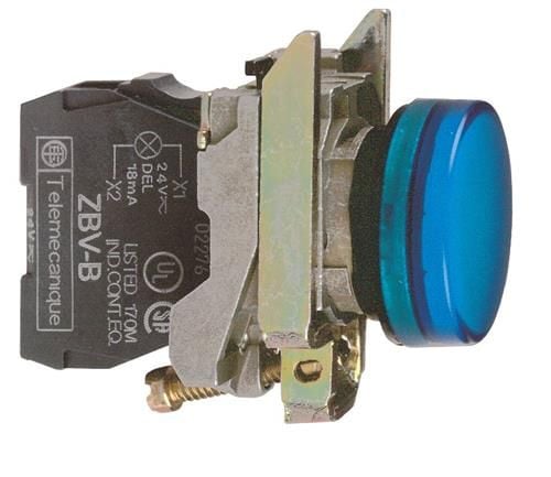 Schneider Electric XB4BVB6, Sininen, IP66, CSA, 24 V, 2,2 cm