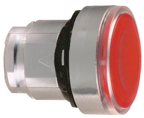 Schneider Electric ZB4BA48, Nappi, Kromi, Punainen, Metalli, IP66, IP67, IP69, IP69K, AC, 29 mm