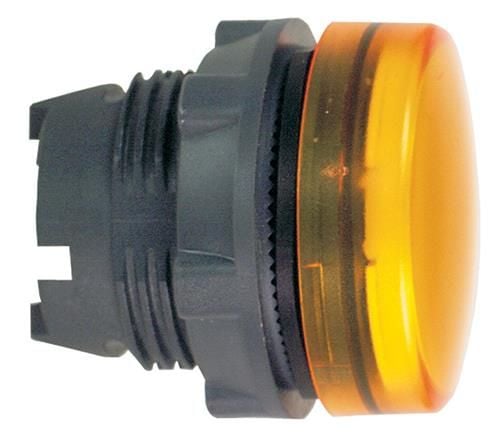 Harmony signallampehoved i plast for LED med linse i orange farve