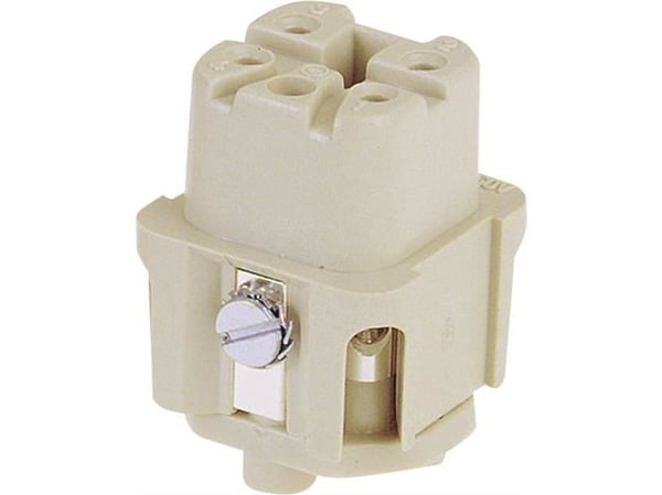 HARTING HAN A -liitin, insertti tyyppi 3Aurosruuviliitin max 2,5mm2, 10A4napainen