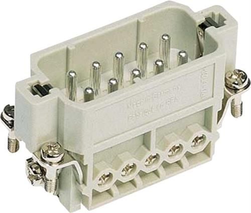 HARTING HAN A -liitin, insert-tyyppi 10Aurospuolinen ruuviliitin max 2,5mm2,16A10-napainen