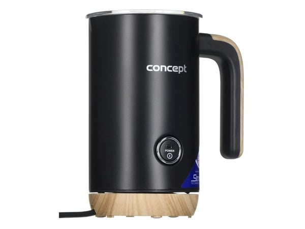 Concept NM4101, Handhållen elektrisk mjölkskummare, Svart, Rostfritt stål, 240 ml, 0,8 m, AC