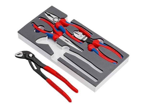 KNIPEX Basic - Tångsats - 4 delar - i bricka