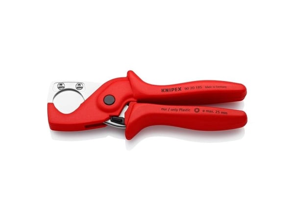 Knipex 90 20 185, Kaapelileikkuri, Punainen, Muovi, Terästä, Punainen, Ruostumaton teräs, 2,5 cm, REACH