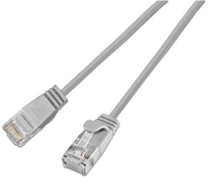 CAT6 light patch kabel rund, U/UTP, Ø 2,8mm, grå