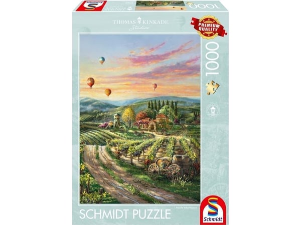 Schmidt Spiele Thomas Kinkade Studios: Peaceful Valley Vineyard, 1000 kpl, Maisema, 12 vuosi/vuosia