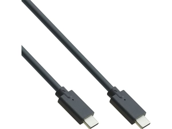 InLine 35706A, 0,5 m, USB C, USB C, USB 3.2 Gen 2 (3.1 Gen 2), Svart