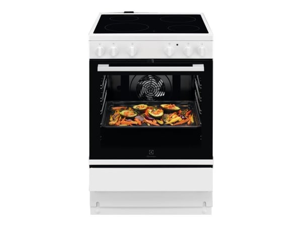 Electrolux SurroundCook LKR64000NW - Komfyr - frittstående - bredde: 59.6 cm - dybde: 60 cm - høyde: 85 cm - hvit
