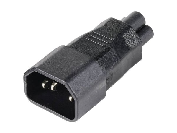 TRU COMPONENTS Virtalähdeadapteri [IEC-liitin C14 - Cloverleaf-liitin (C5)] Napojen kokonaismäärä: 2 1 kpl 1 kpl