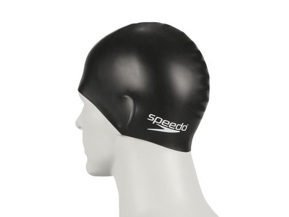 Speedo Badehette for barn Speedo Plain Molded Silicone Jr, sort