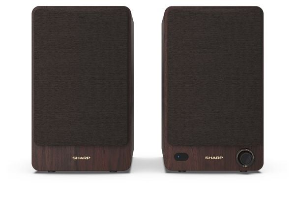 Sharp CP-SS30 - Høyttalere - 2.0-kanal - bokhylle - trådløs - Bluetooth - USB - 60 watt (Total) - brun
