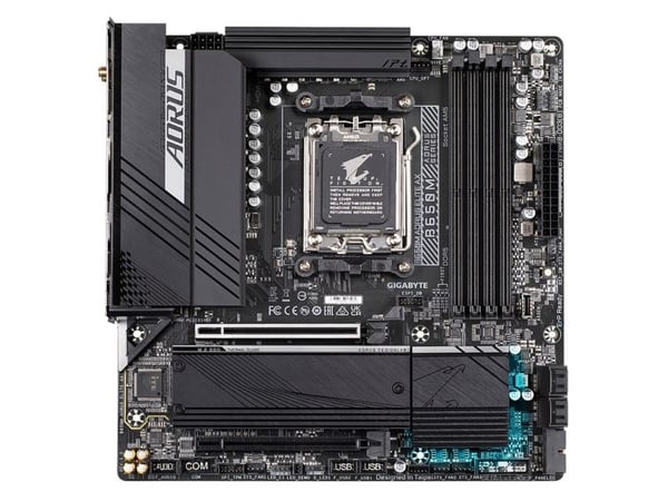 Gigabyte B650M AORUS ELITE AX - Moderkort - micro ATX - Socket AM5 - AMD B650 Chipuppsättning - USB 3.2 Gen 2, USB-C 3.2 Gen2, USB 3.2 Gen 1, USB-C...