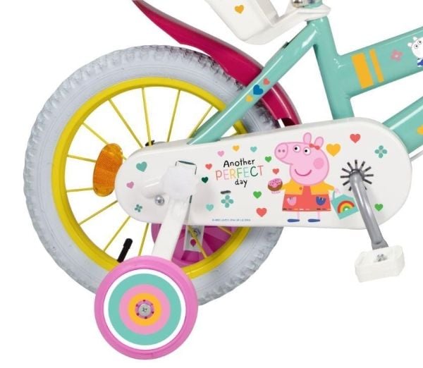 Børnecykel 14" Peppa Pig grøn 1498 TOIMSA