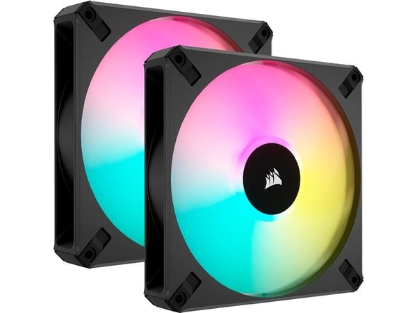 CORSAIR iCUE AF140 RGB ELITE - Kabinettvifte - høyytelses - 140 mm - svart (en pakke 2)