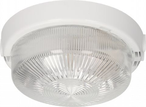 Orno TRIO kattovalaisin, valaisin, 75W, E27, IP44, IK10, läpinäkyvä polykarbonaattisäleikkö
