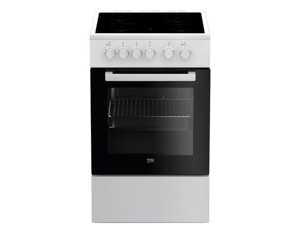 Beko FSS57000GW - Komfyr - frittstående - bredde: 50 cm - dybde: 60 cm - høyde: 85 cm - med selvrens - hvit