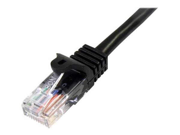 StarTech.com 5m Black Cat5e / Cat 5 Snagless Patch Cable 5 m - Patchkabel - RJ-45 (han) til RJ-45 (han) - 5 m - UTP - CAT 5e - knastfri - lajiteltu