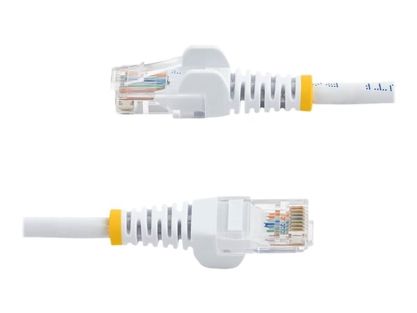 Startech 5m White Cat5e / Cat 5 Snagless Ethernet Patch Cable 5 m - Nettverkskabel - RJ-45 (hann) til RJ-45 (hann) - 5 m - UTP - CAT 5e - uten hind...