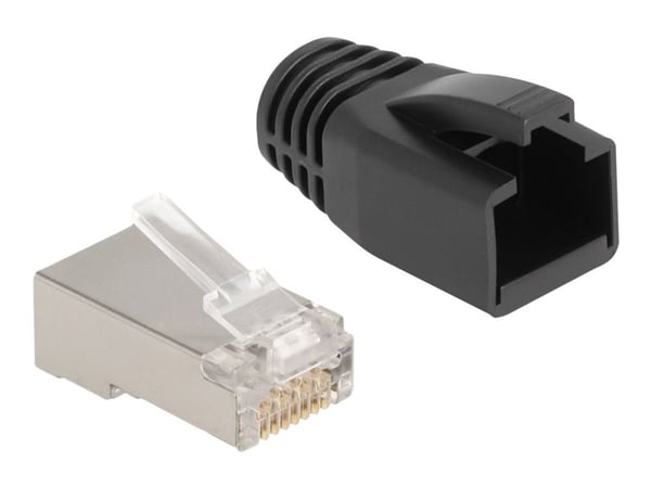 Delock - Nettverkkontakt - RJ-50 (hann) - S/FTP - CAT 5e - rund, uten hindringer (en pakke 25)