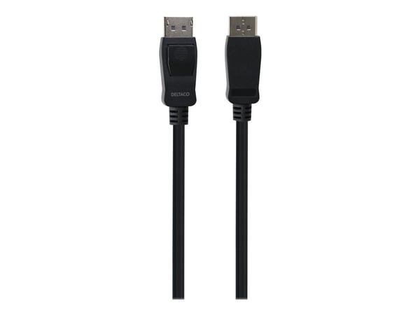DELTACO - DisplayPort-kabel - DisplayPort (hann) til DisplayPort (hann) - DisplayPort 1.4 - 5 m - halogenfri, 8 K 60 Hz (7680 x 4320) støtte - svart