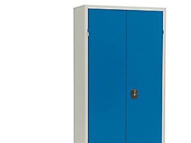 Blika Materialeskab MS-1 - Længde 2 meter, med 4 galv hylder - RAL 7035-5017