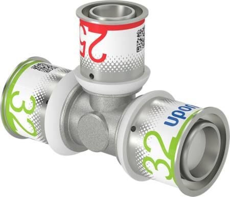MLC pres T-stycke 32-25-32 mm - för golvvärme, tappvatten och radiatorer