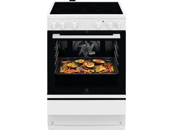 Electrolux SurroundCook LKR64000NW - Komfyr - frittstående - bredde: 59.6 cm - dybde: 60 cm - høyde: 85 cm - hvit