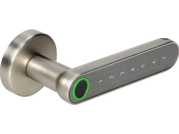 ORNO kodelås dørhåndtak nikkel pin touch - fingerlinjer BT