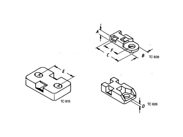 Helukabel TC 828 Kiinnityspistorasia Ruuvitanko 93045-1000 lämpöstabiili Läpinäkyvä 1000 kpl