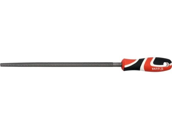 Yato YT-6184, Fil, Rund fil, Metall, Kull stål, Sort, Rød, Hvit, 150 mm