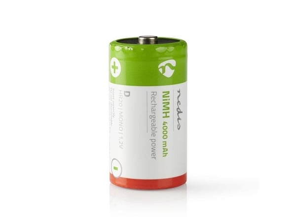 Nedis Ni-MH oppladbart batteri 1,2V 4000mAh D